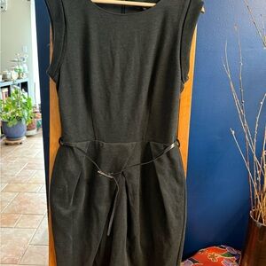 Mango Forest Green Midi Dress with Belt